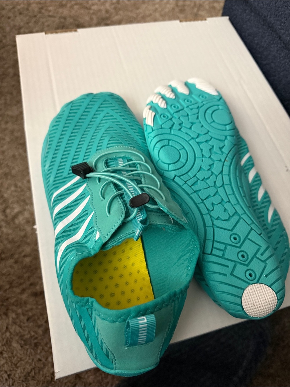 Lightweight Aqua Slip-On Athletic Shoes